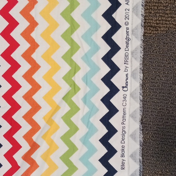 Riley Blake Chevron Rainbow Fabric - 1 yard - Picture 2 of 2